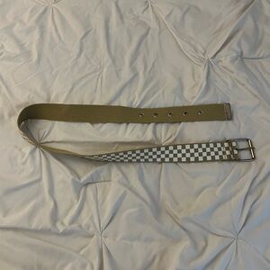 Checkered Khaki Belt